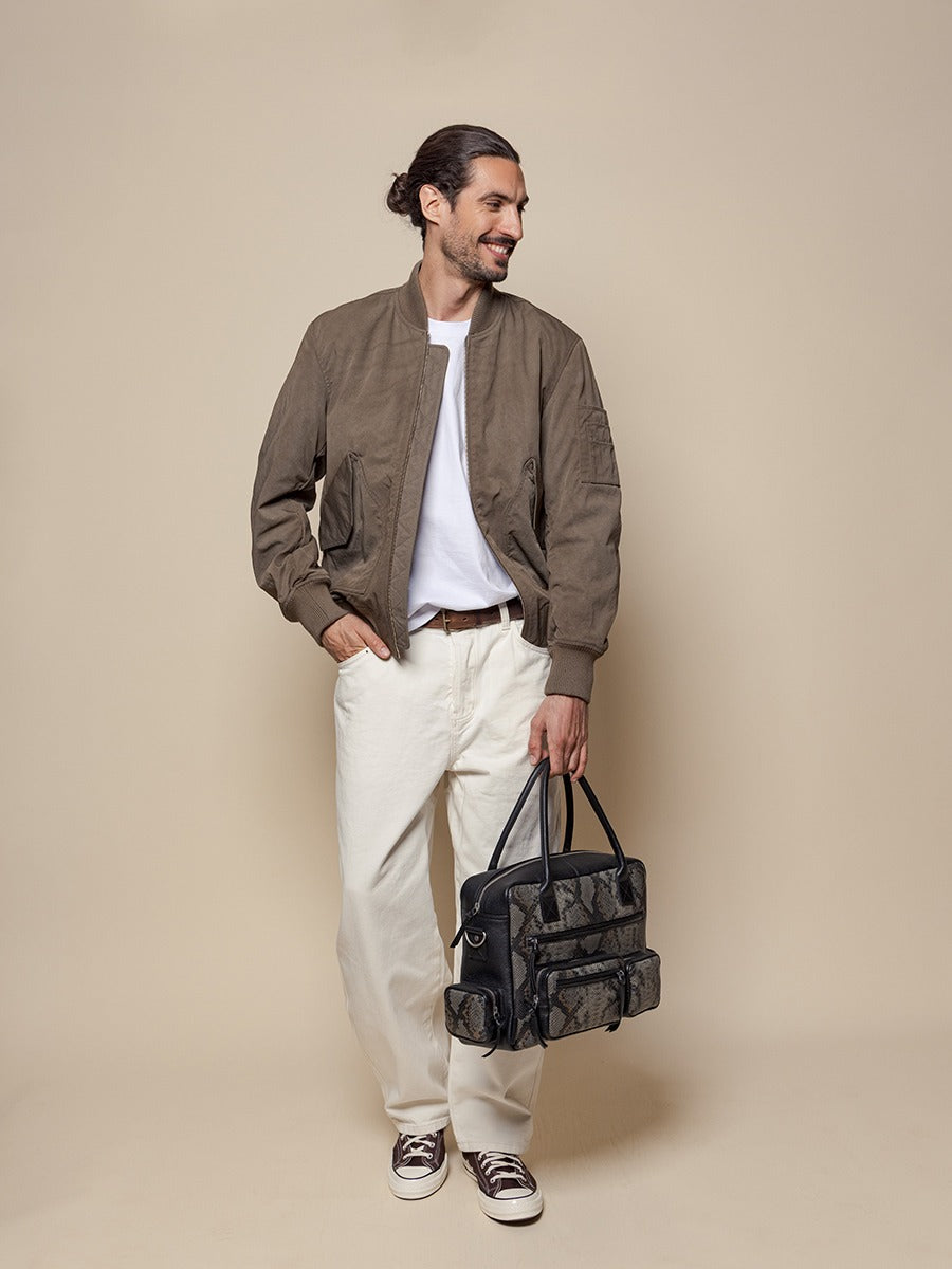 Sac à main - LeDandy 90'S - Python Gris