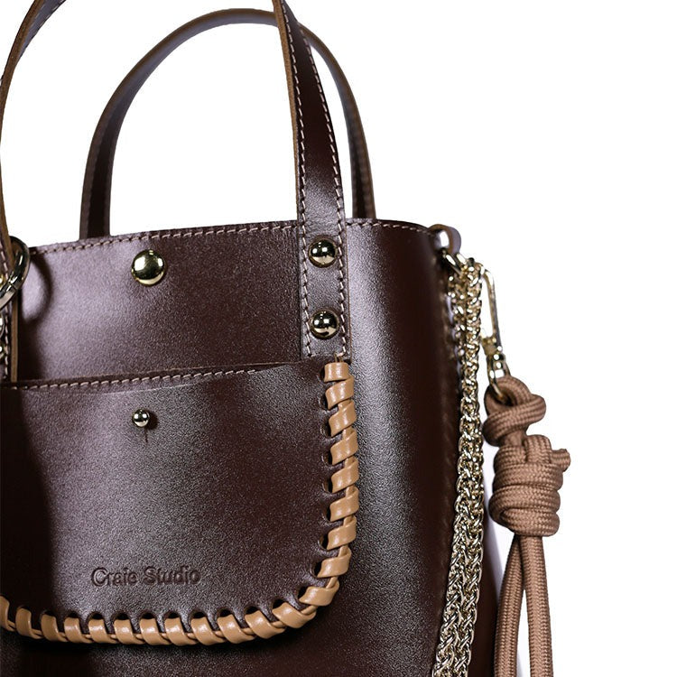 Sac bandoulière / Sac seau - Grand Ame Choco Moka