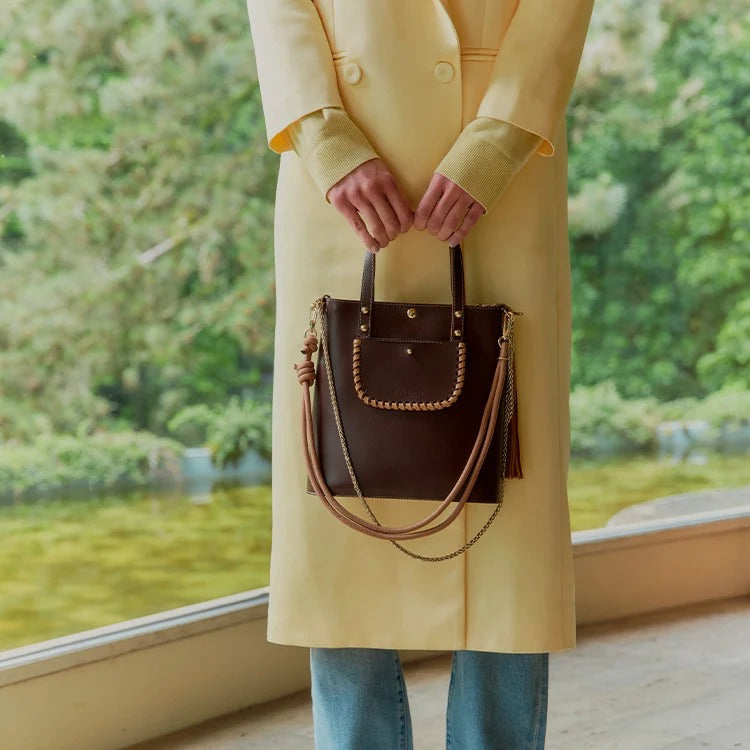 Sac bandoulière / Sac seau - Grand Ame Choco Moka