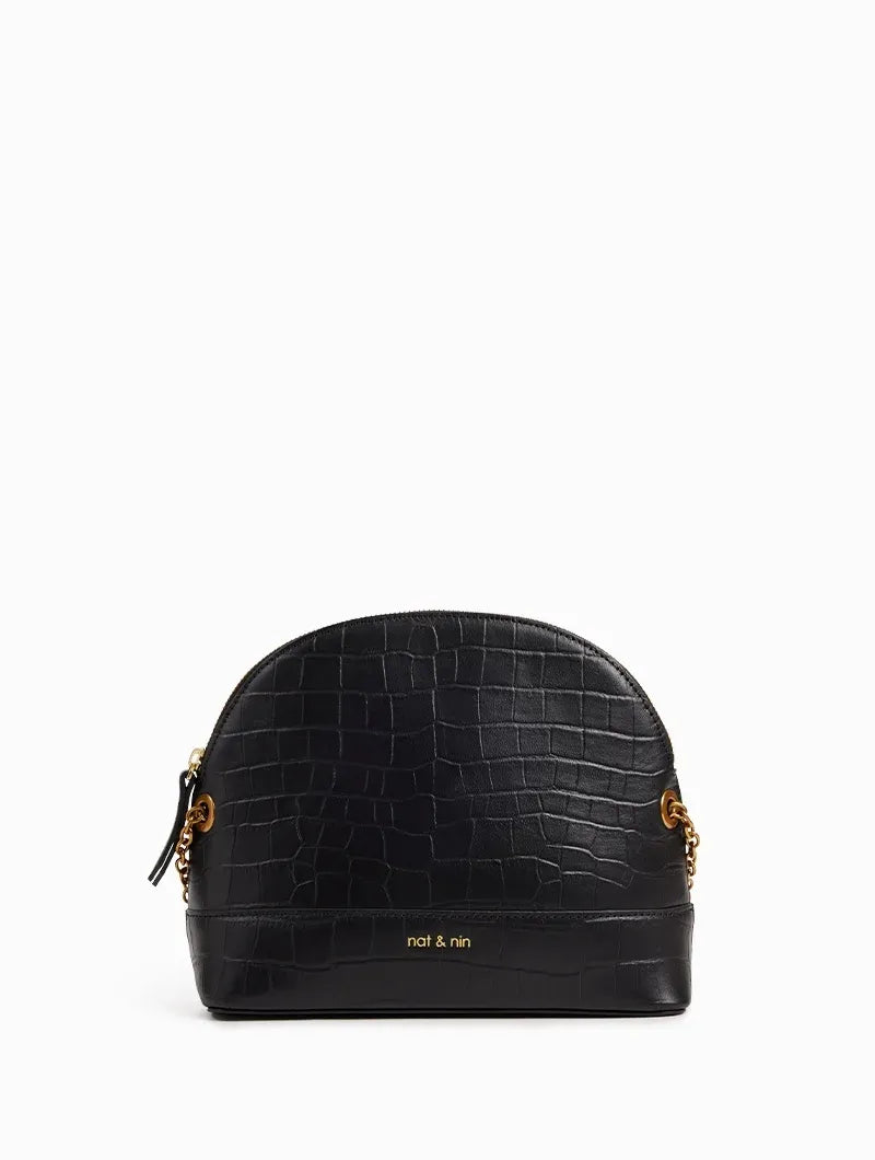 Sac bandoulière - Juliet Croco Noir