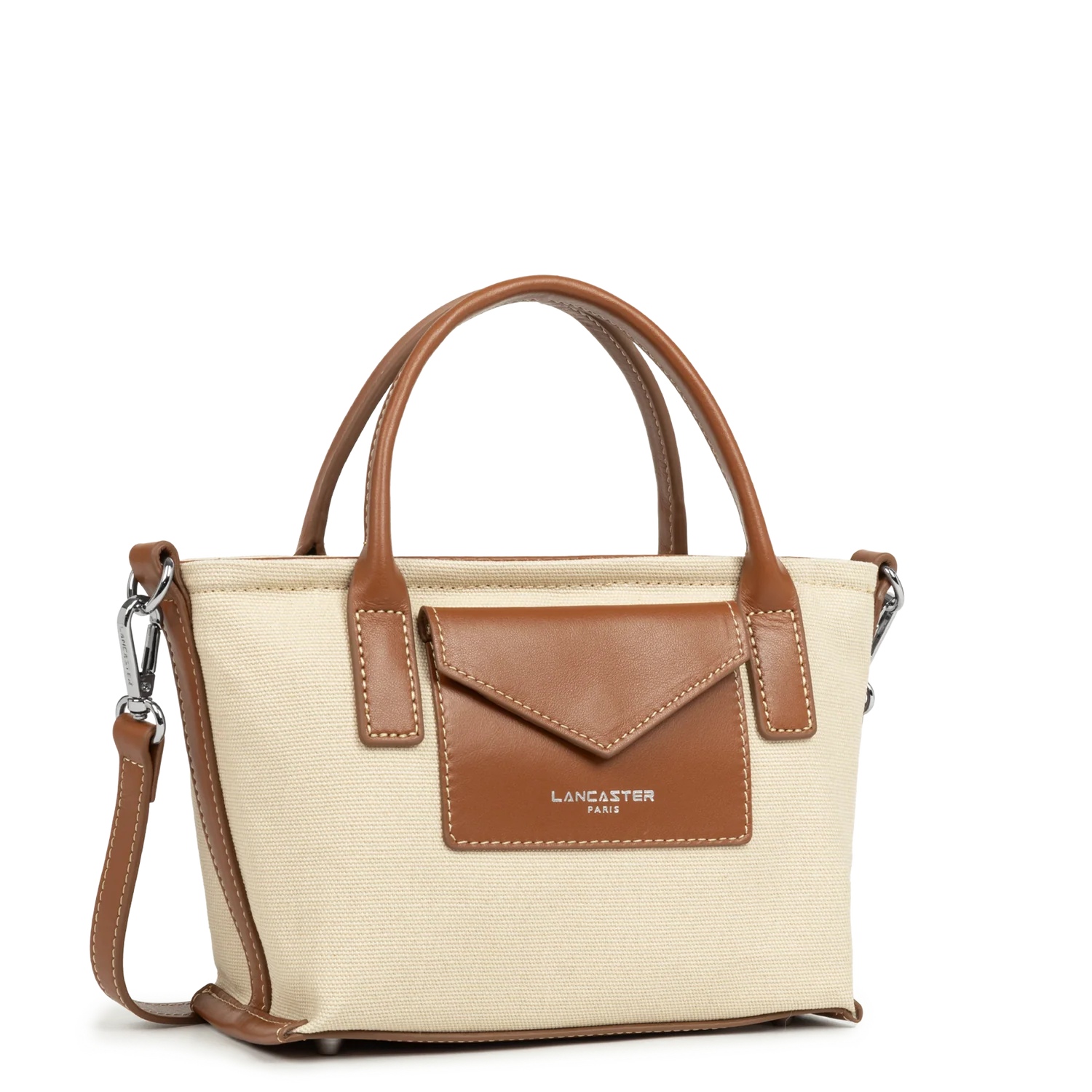 Mini Sac Cabas - Canvas KBA Beige Cognac