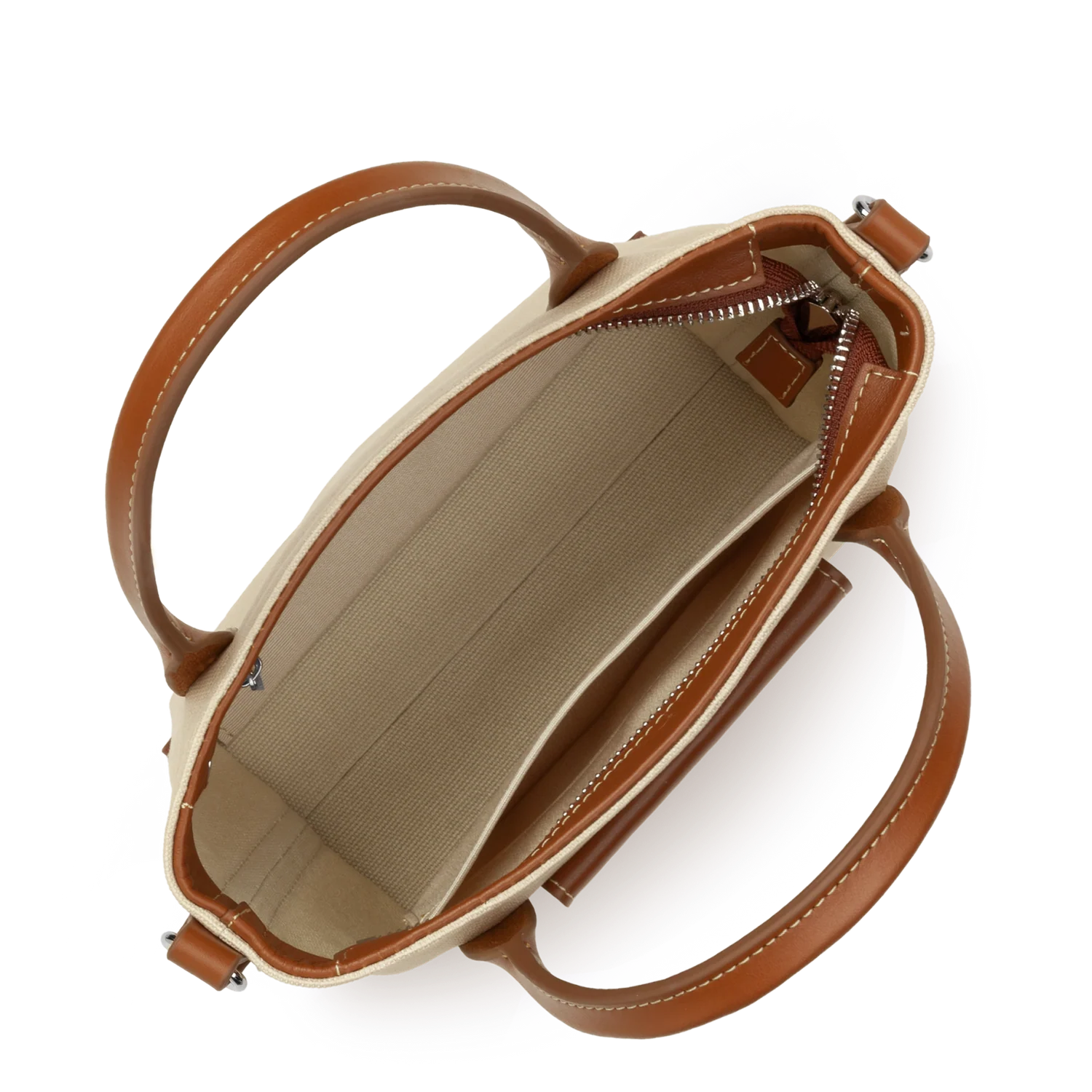 Mini Sac Cabas - Canvas KBA Beige Cognac