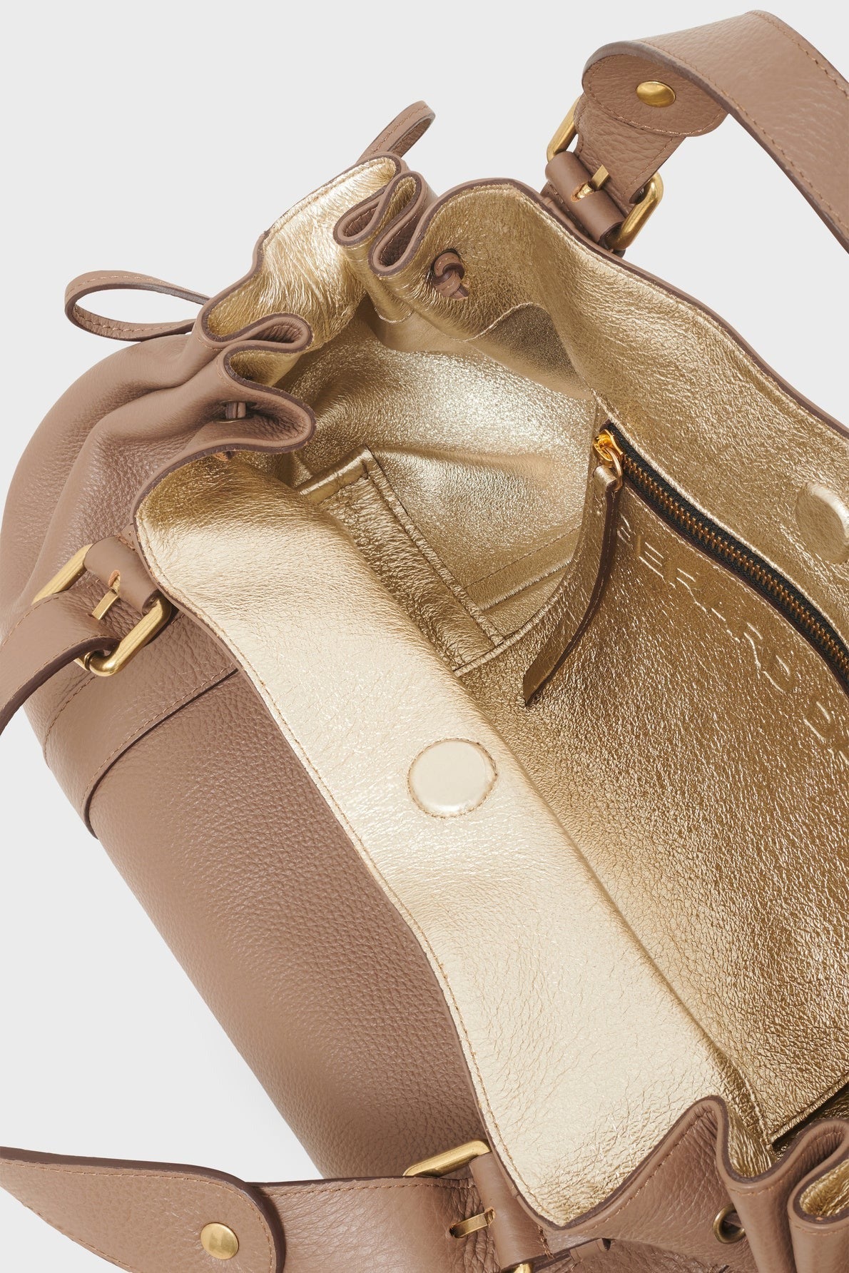 Sac à main - 24H Taupe intérieur métallisé