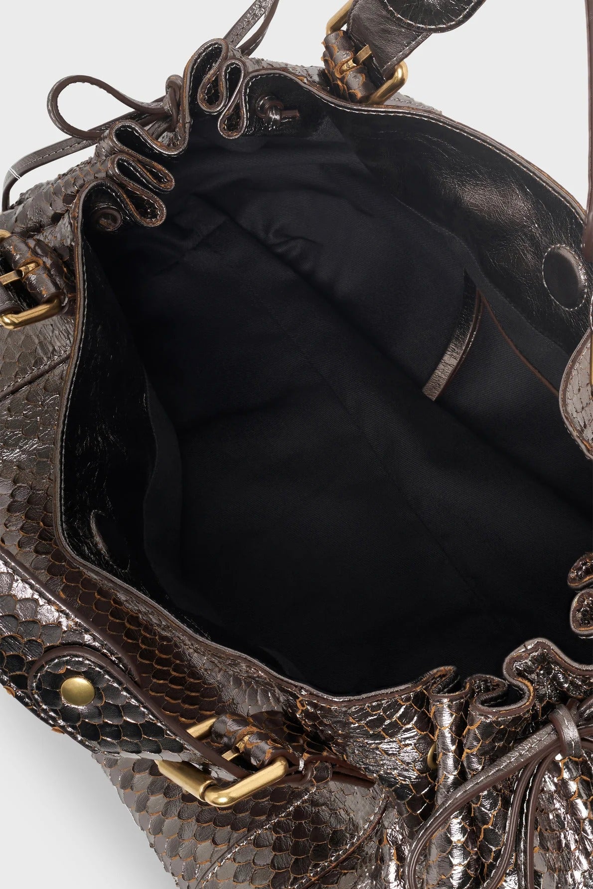 Sac à main - 24H Gris métallisé Gris effet python