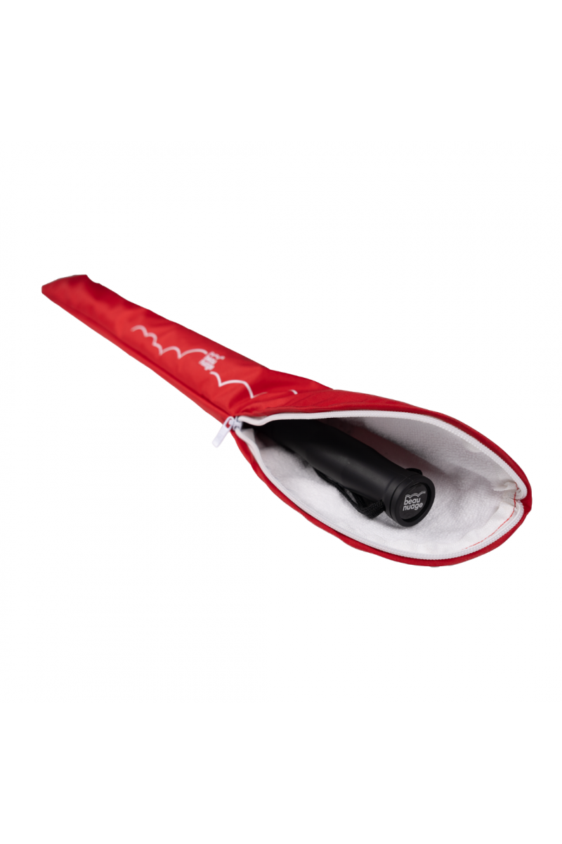 Parapluie - Le Gentleman porté bandoulière rouge