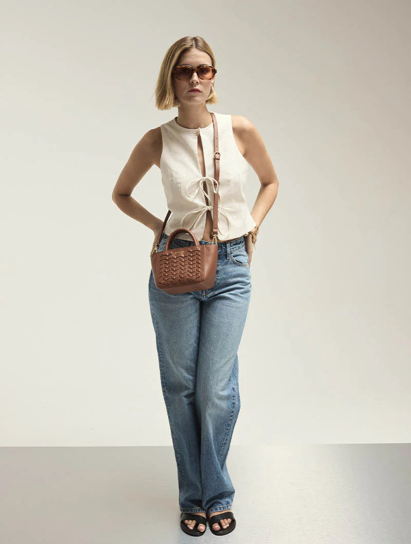 Sac à main - Mini Telma tressé Ébène