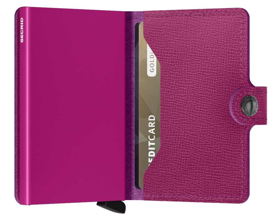 Porte cartes RFID - Miniwallet Crisple Fuschia