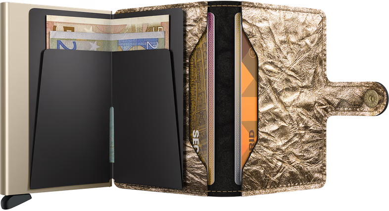 Porte cartes RFID - Miniwallet Crunch Gold