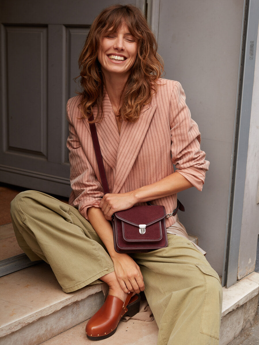 Sac Bandoulière - Mlle George XS - Aubergine Velours