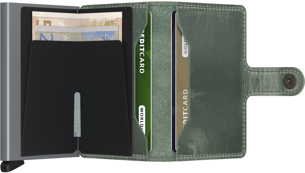 Porte cartes RFID - Miniwallet Vintage Sage