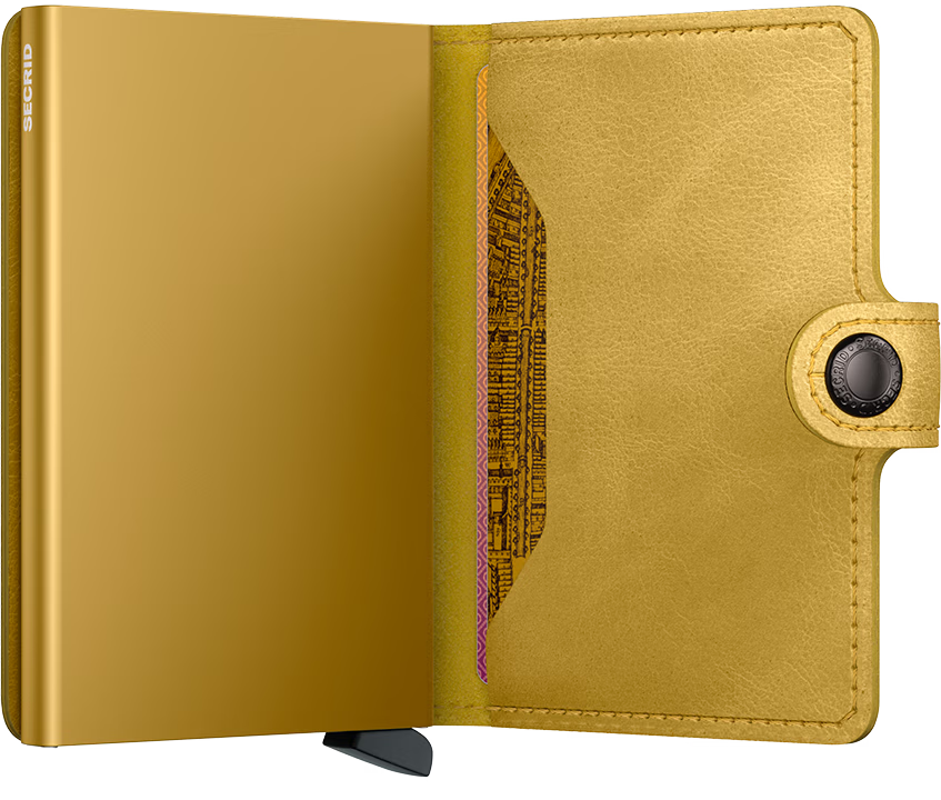 Porte cartes RFID - Miniwallet Vintage Yellow
