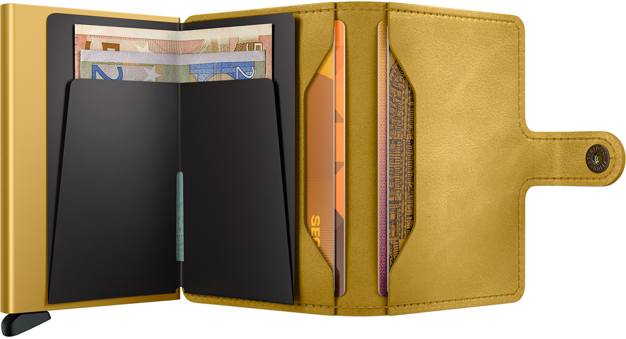 Porte cartes RFID - Miniwallet Vintage Yellow