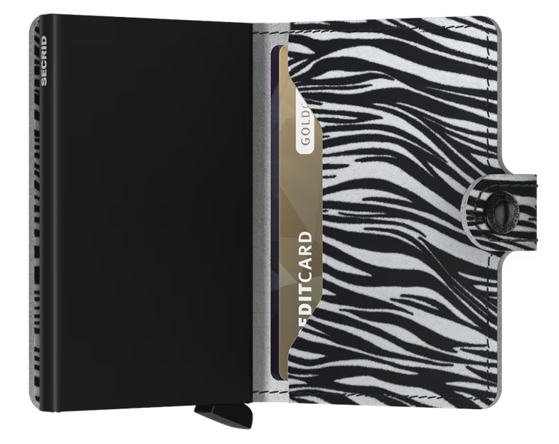 Porte cartes RFID - Miniwallet Zebra Grey