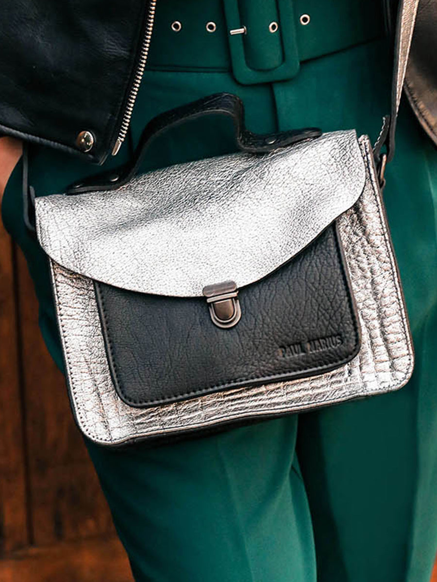 Sac Bandoulière - Mlle George - Argent Noir