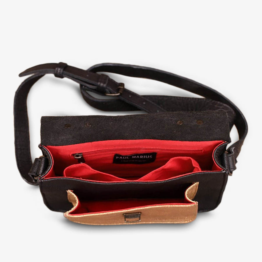 Sac Bandoulière - Mlle George - Noir Doré