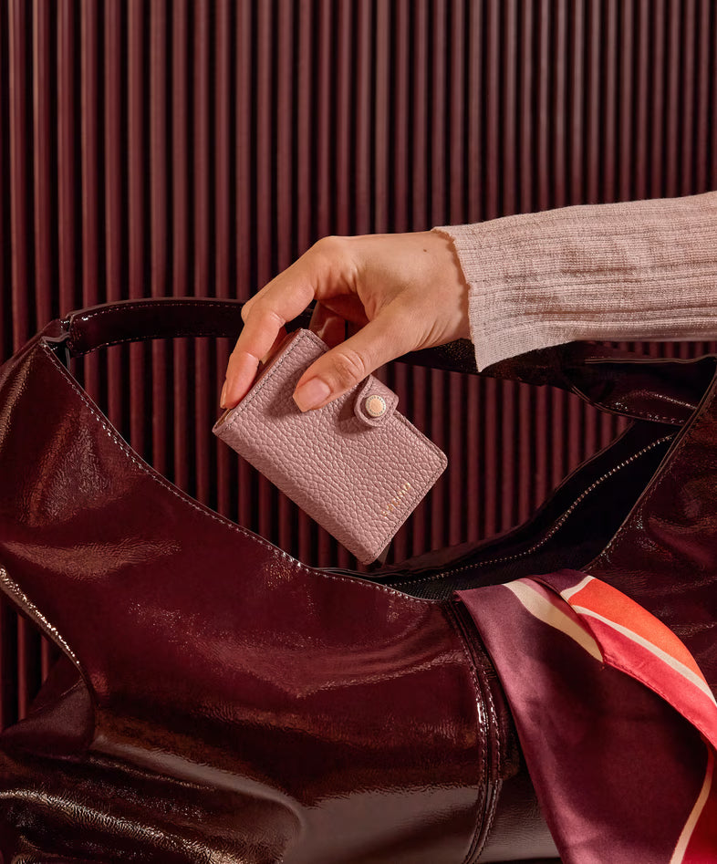 Porte cartes RFID - Miniwallet Pebble Rose