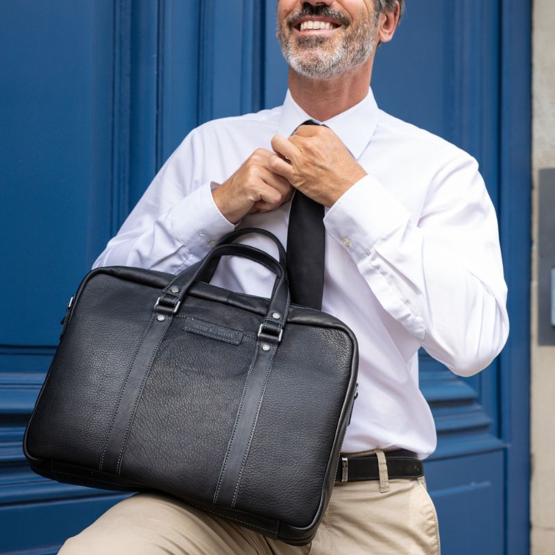 Porte-documents grande ouverture - Johany Noir 23