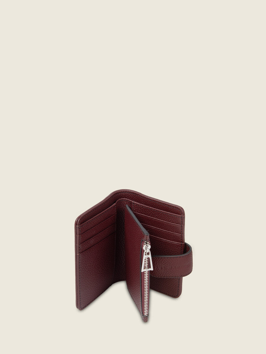 Portefeuille - Valentine - Aubergine Velours