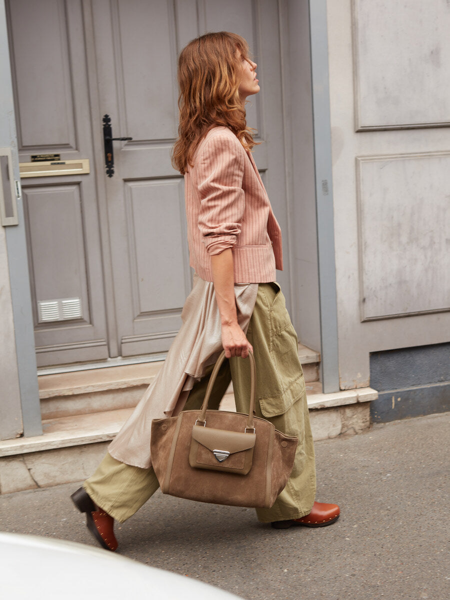 Grand Cabas - LeCaprice - Kaki Velours