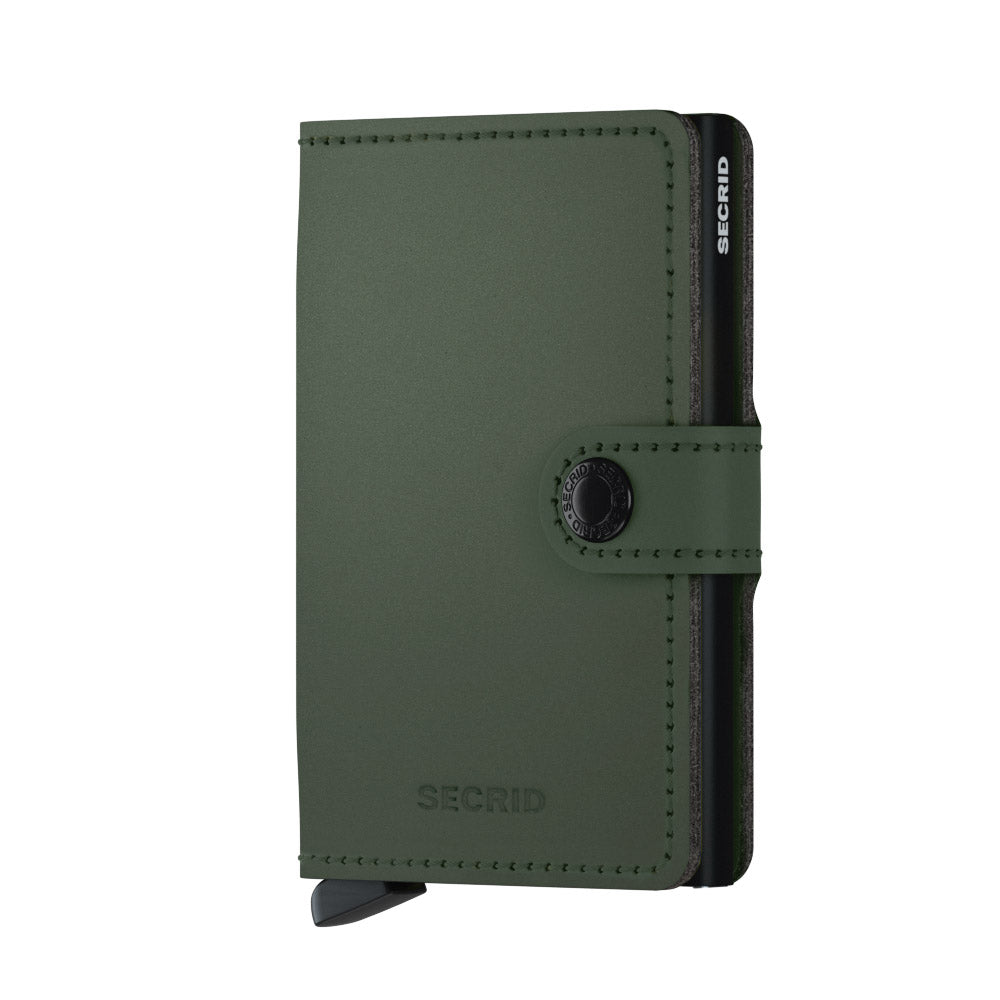 Porte cartes RFID- Miniwallet Matte Green & Black