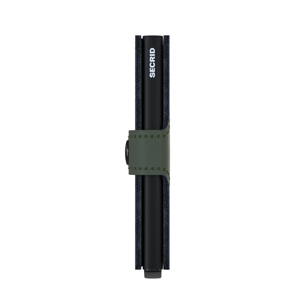 Porte cartes RFID- Miniwallet Matte Green & Black