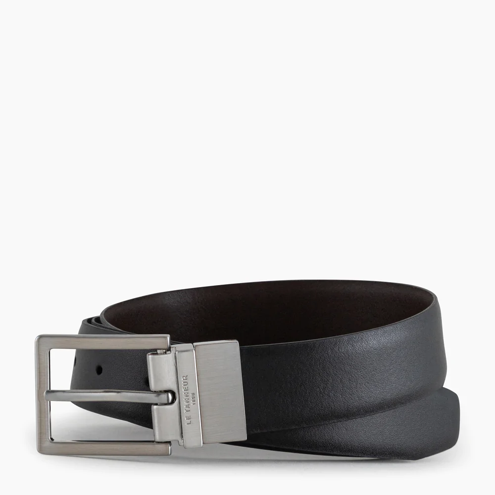 Ceinture homme réversible NOIR/MARRON - Le Tanneur