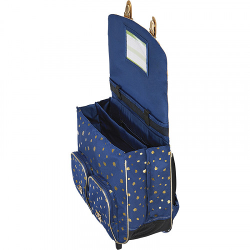 Cartable trolley 41cm à roulettes Tann's Laura Marine