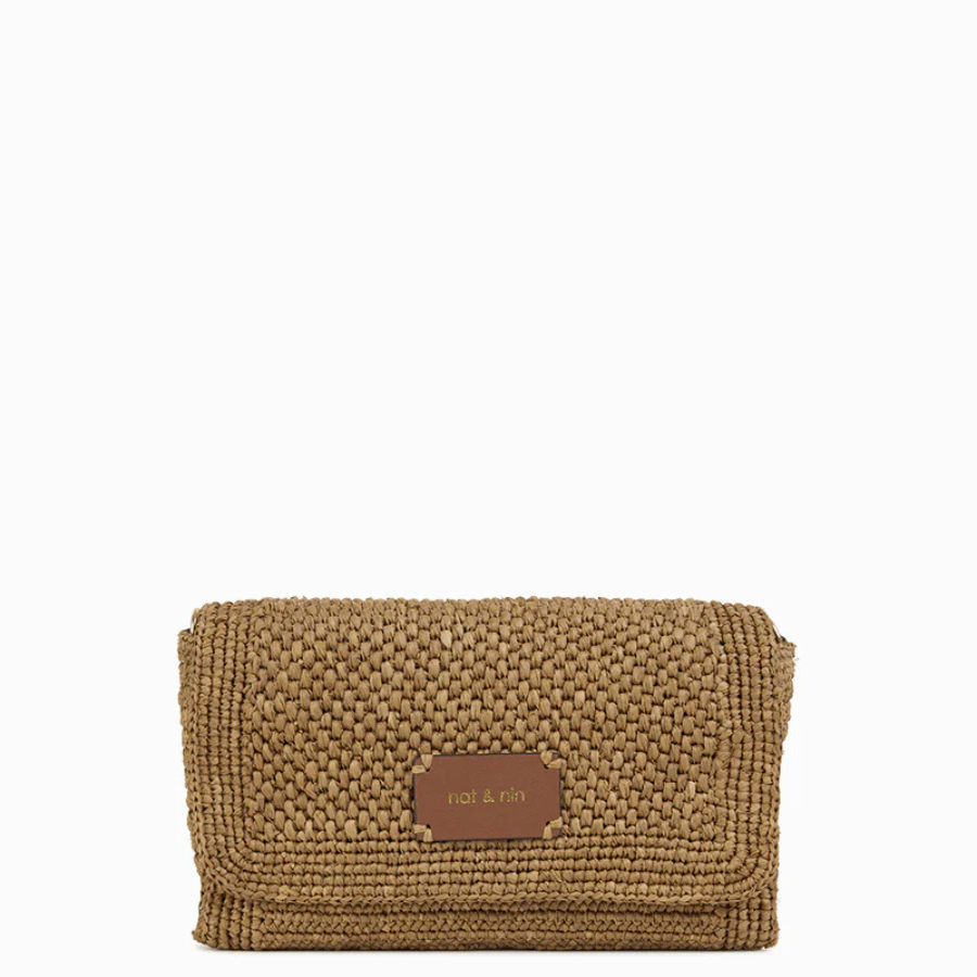 Sac bandoulière Raphia & Paille - Palermo Marron