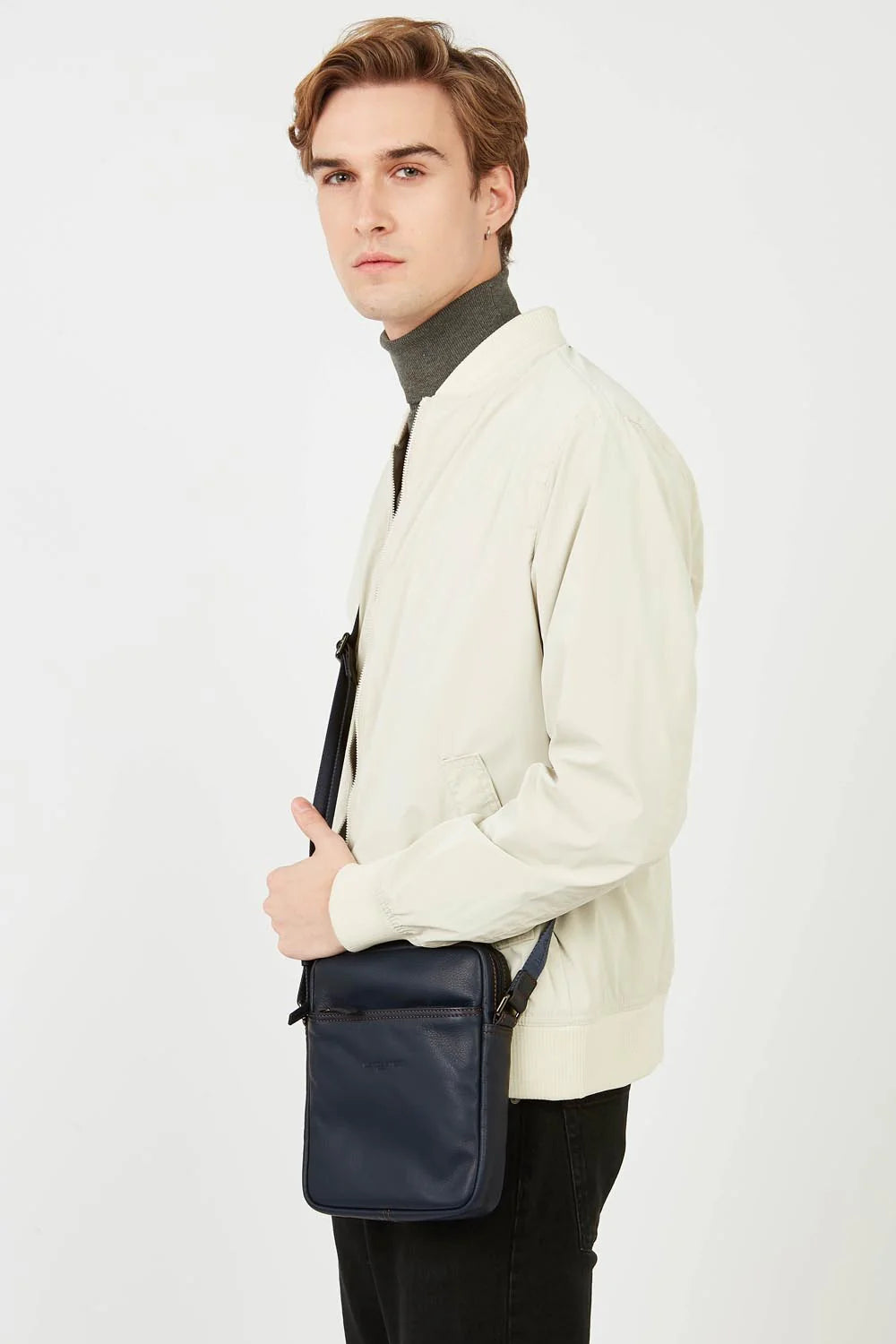 Sac Bandoulière - Soft Vintage 14 - Bleu Foncé / Camel