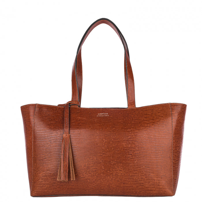 Sac Cabas zippé - Énora lézard Tan