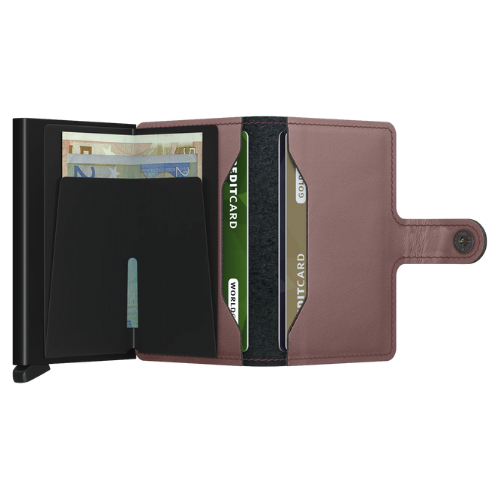 Porte cartes RFID- Miniwallet Matte Rose