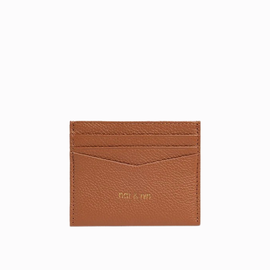 Porte cartes - Many Noisette grainé