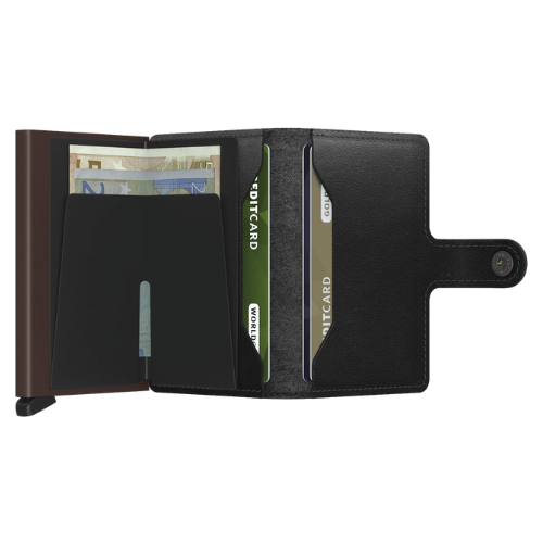 Porte cartes RFID - Miniwallet Original Black Brown