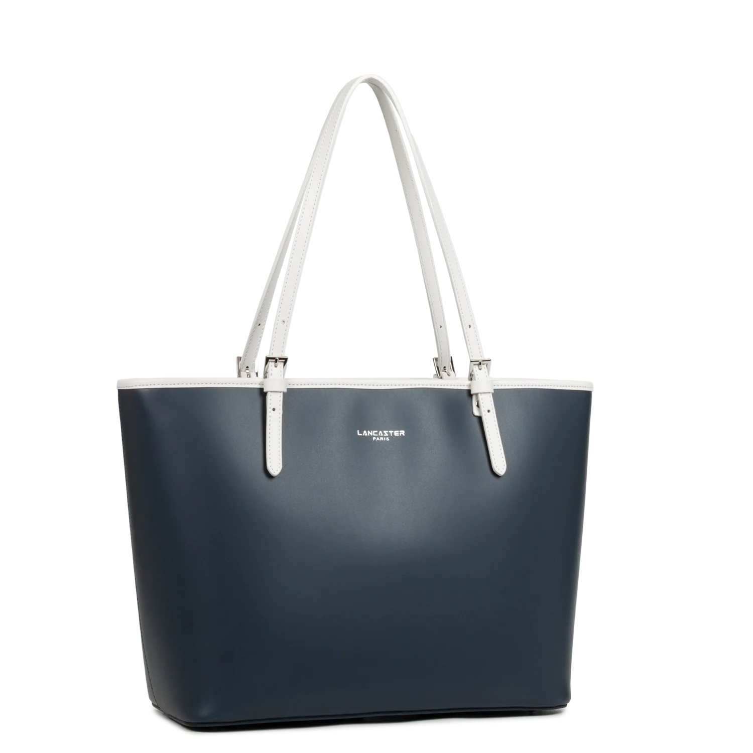 Sac cabas  - Smooth M Bleu Foncé - Écru