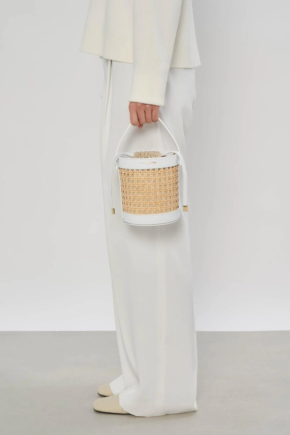 Sac Seau - Cannage rotin Blanc