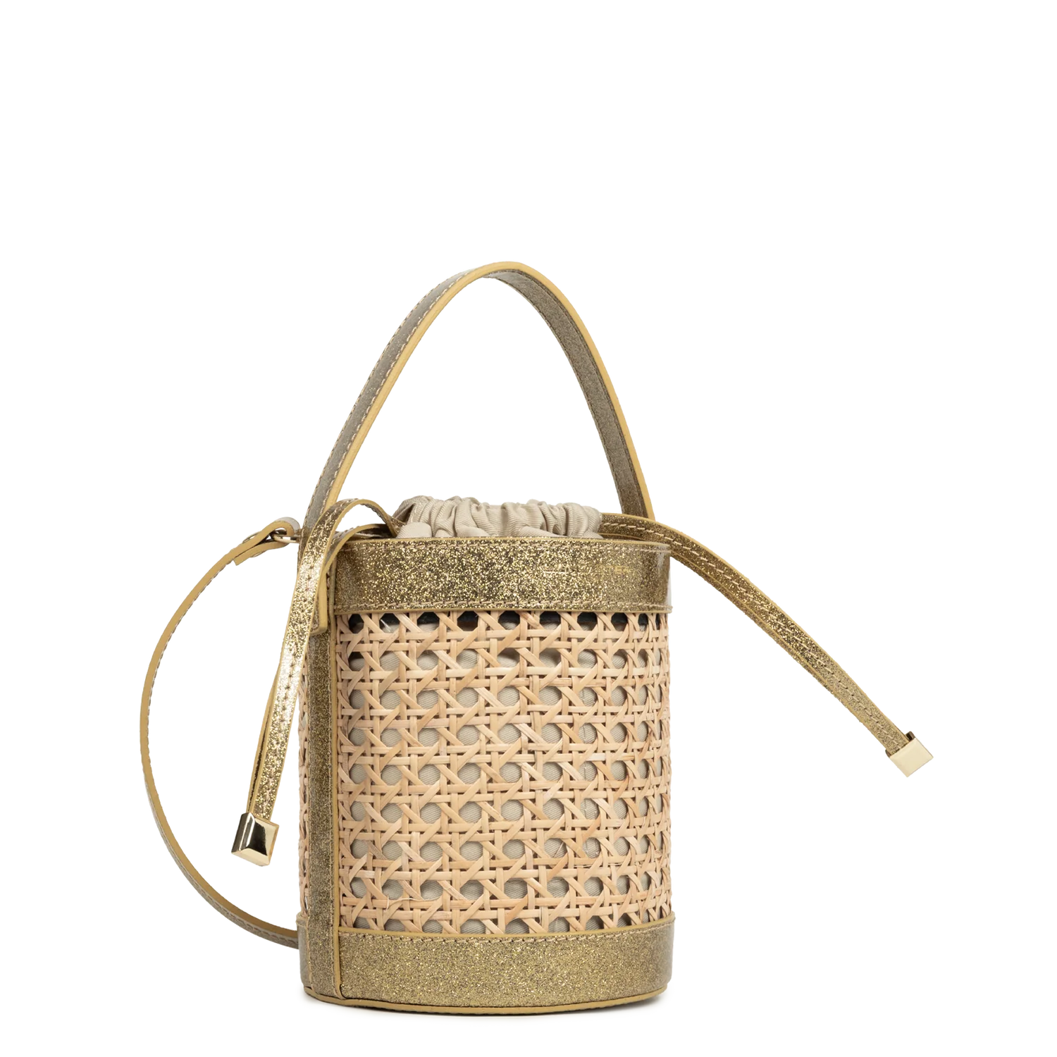 Sac Seau - Cannage rotin Or
