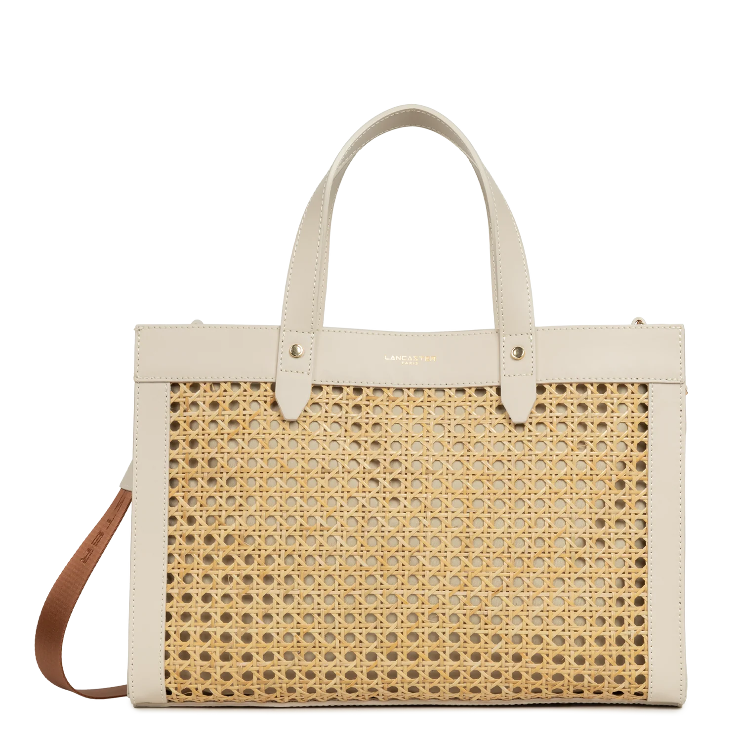 Sac cabas main - Cannage rotin Beige