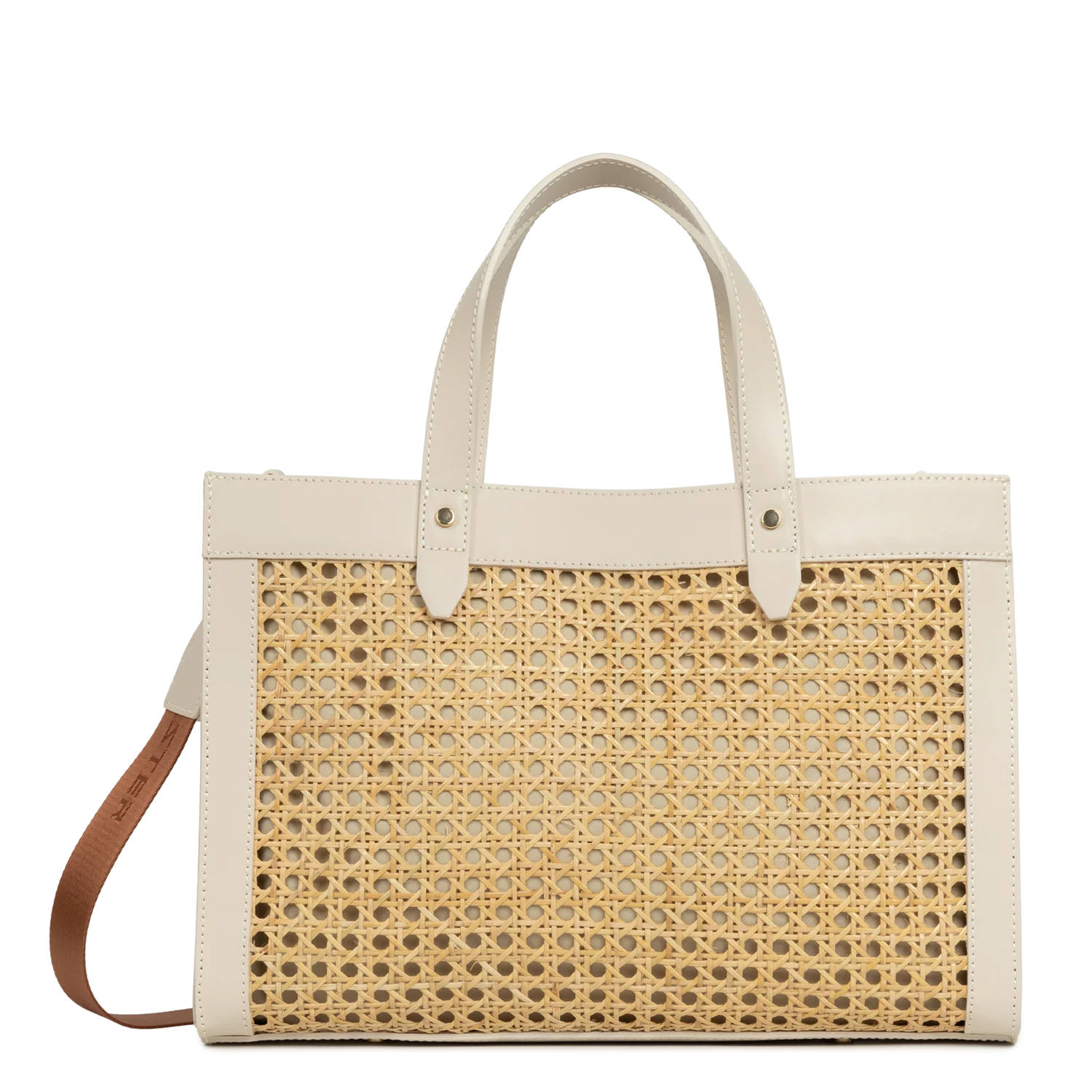 Sac cabas main - Cannage rotin Beige