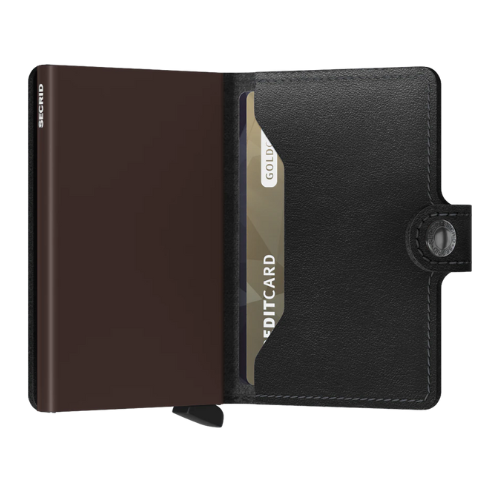 Porte cartes RFID - Miniwallet Original Black Brown