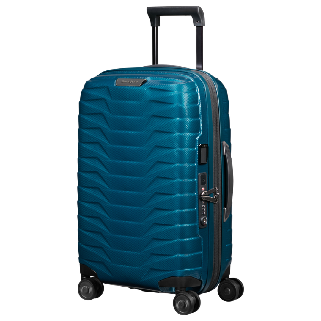 Valise Proxis 4 roues 55 Slim - Bleu Pétrole - Extensible