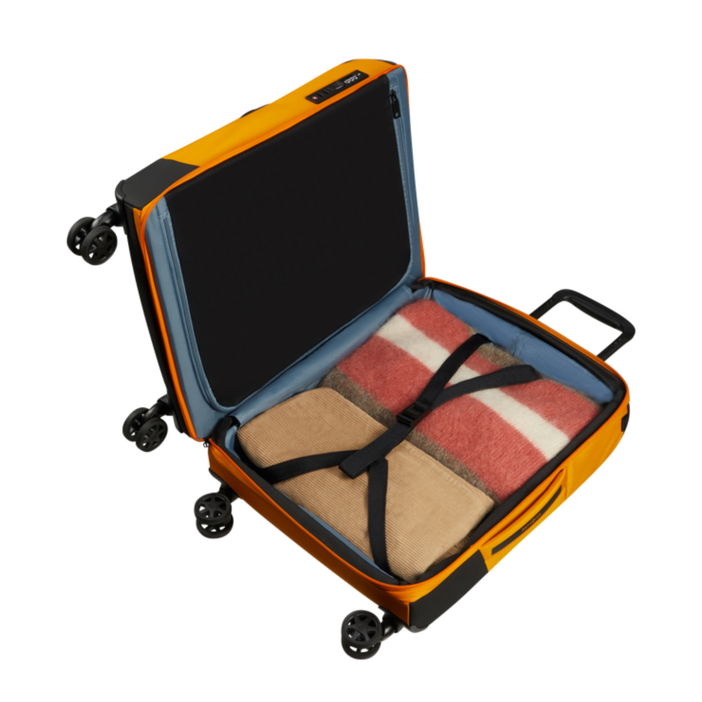 Valise 4 roues - Biz2go 55 cm Jaune