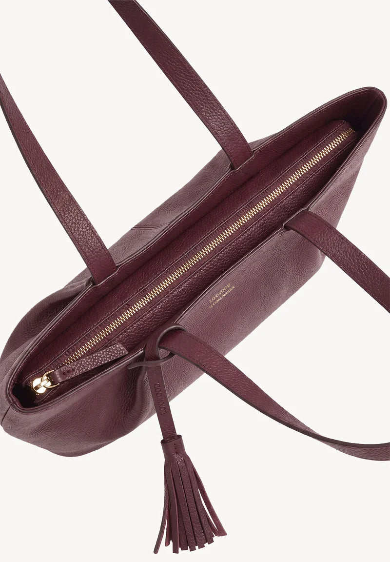 Sac Porté Épaule Zippé - Alma Bordeau