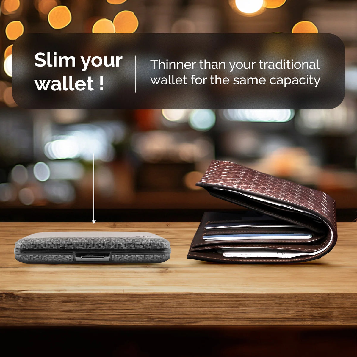 Portefeuille - RFID Smart Case V2 Carbon