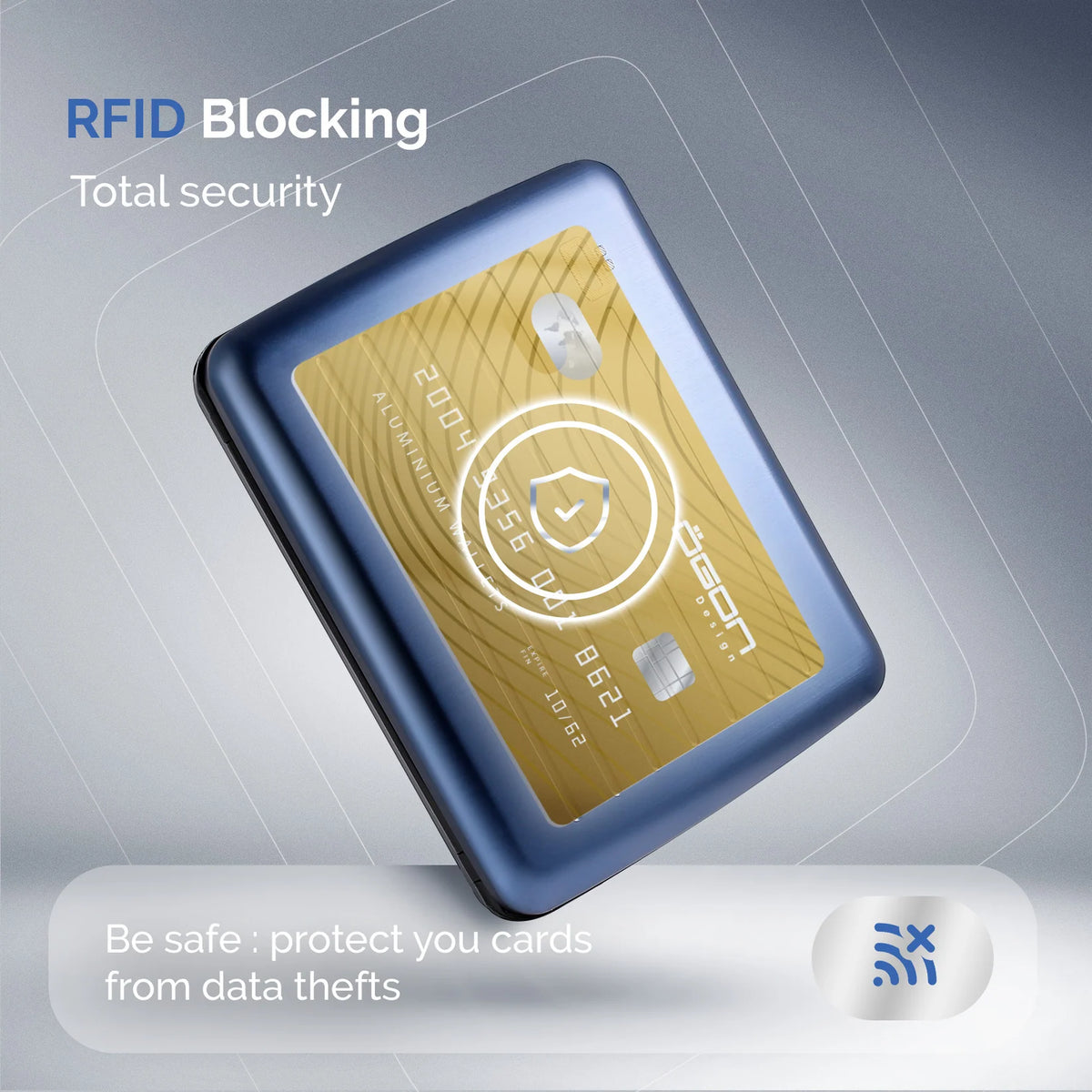 Portefeuille - RFID Smart Case V2 Navy