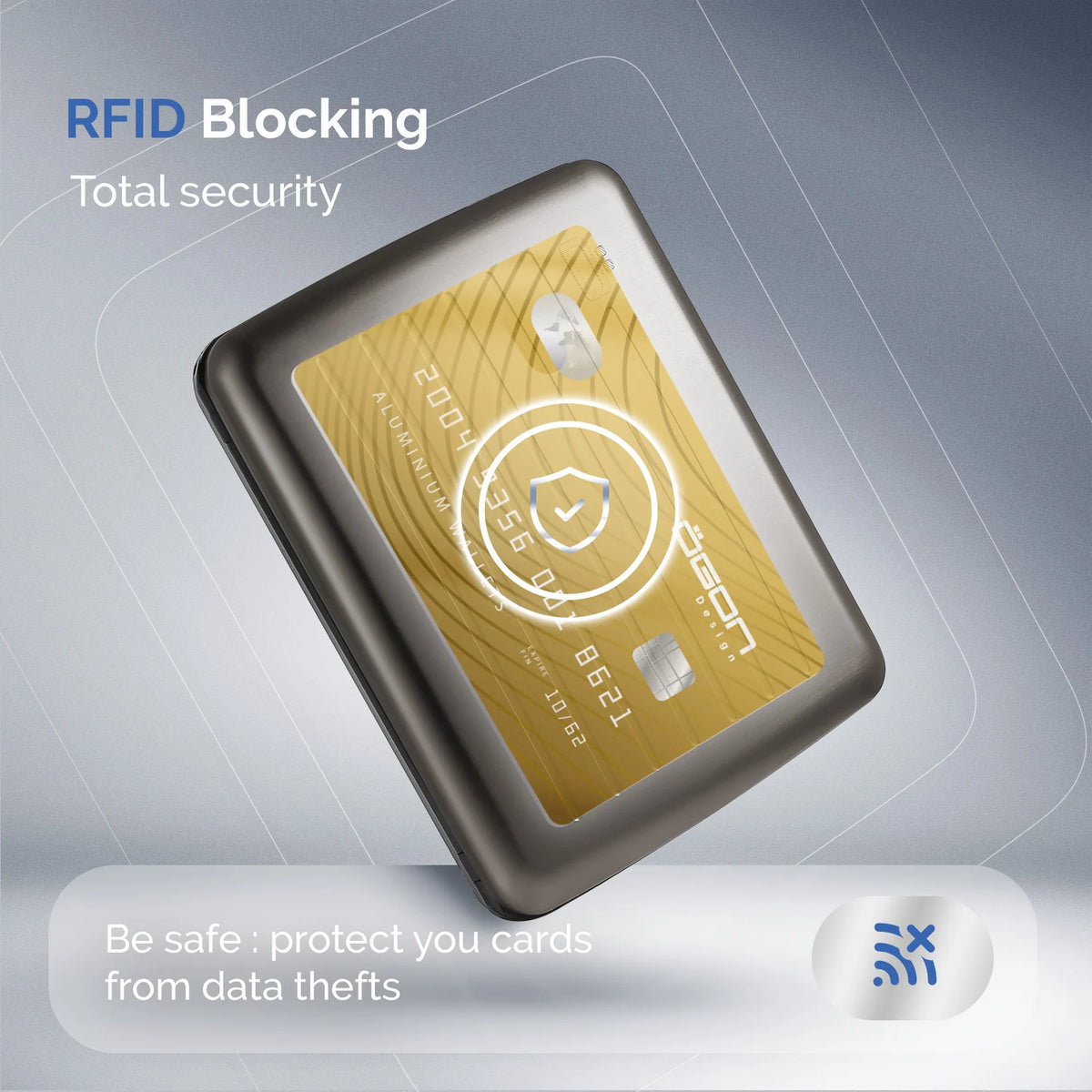 Portefeuille - RFID Smart Case V2 Titanium
