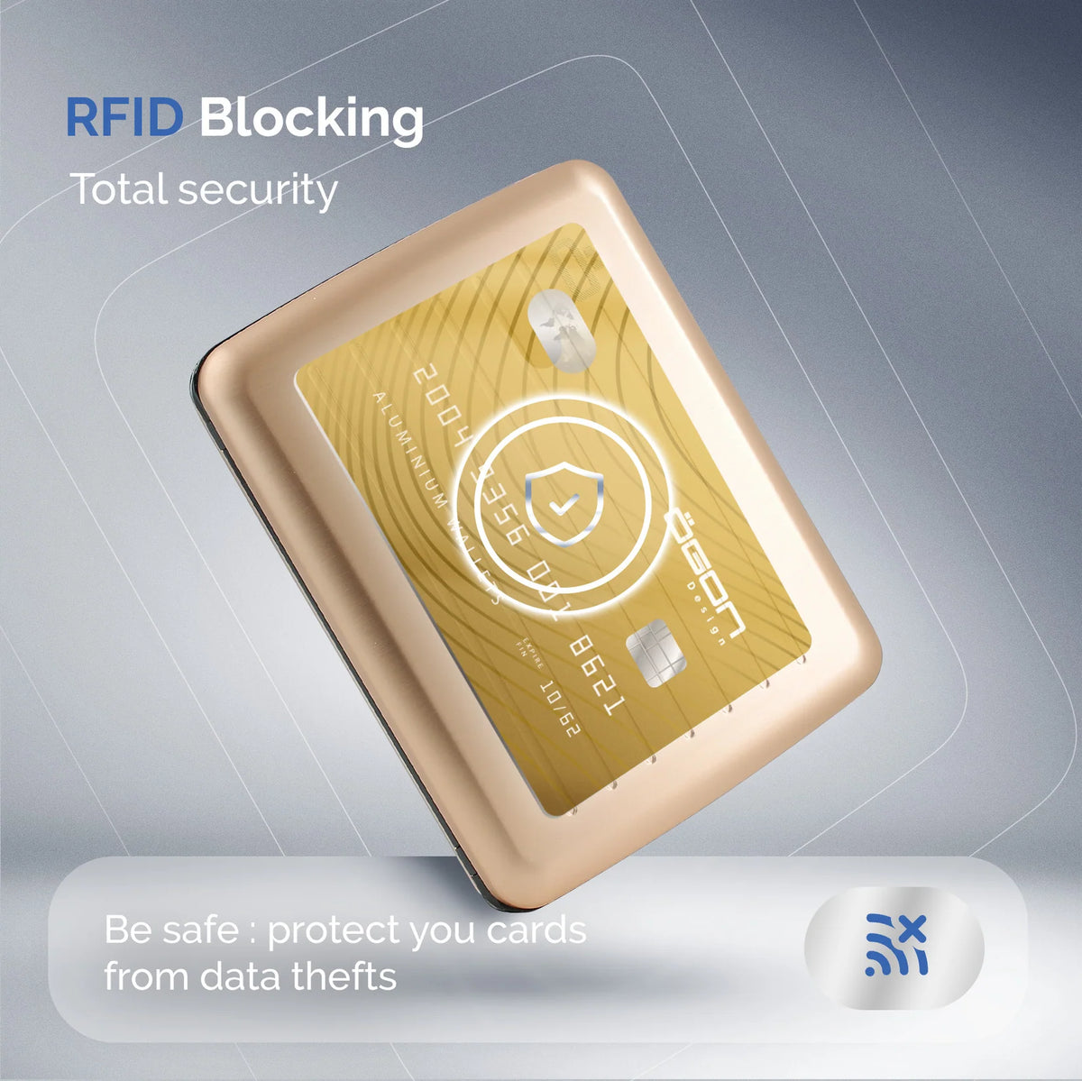 Portefeuille - RFID Smart Case V2 Rose Gold