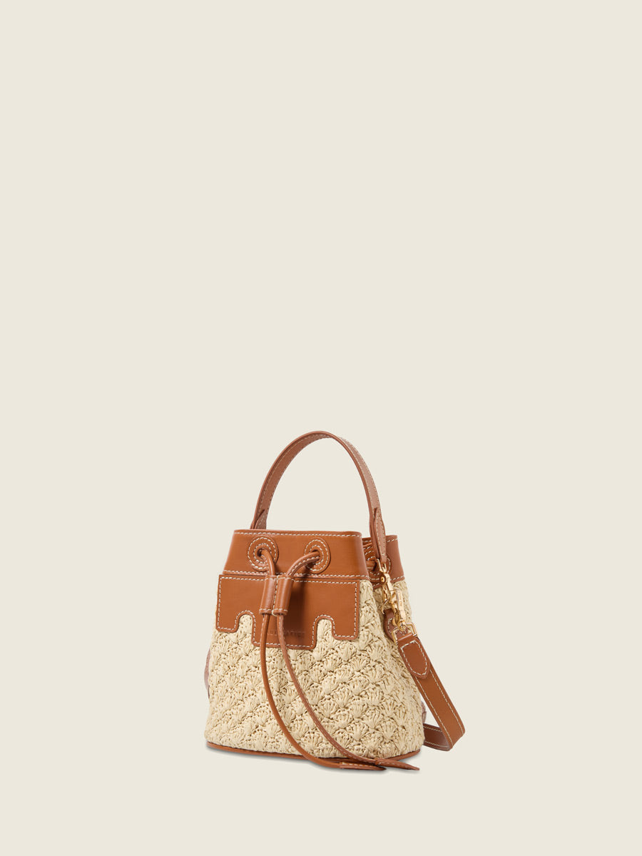 Mini Sac Seau - Capucine XS - Naturel/Cognac