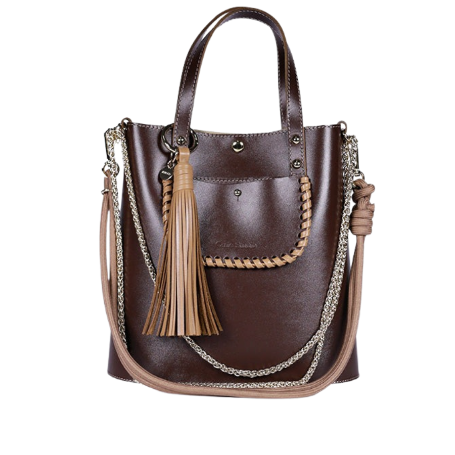 Sac bandoulière / Sac seau - Grand Ame Choco Moka
