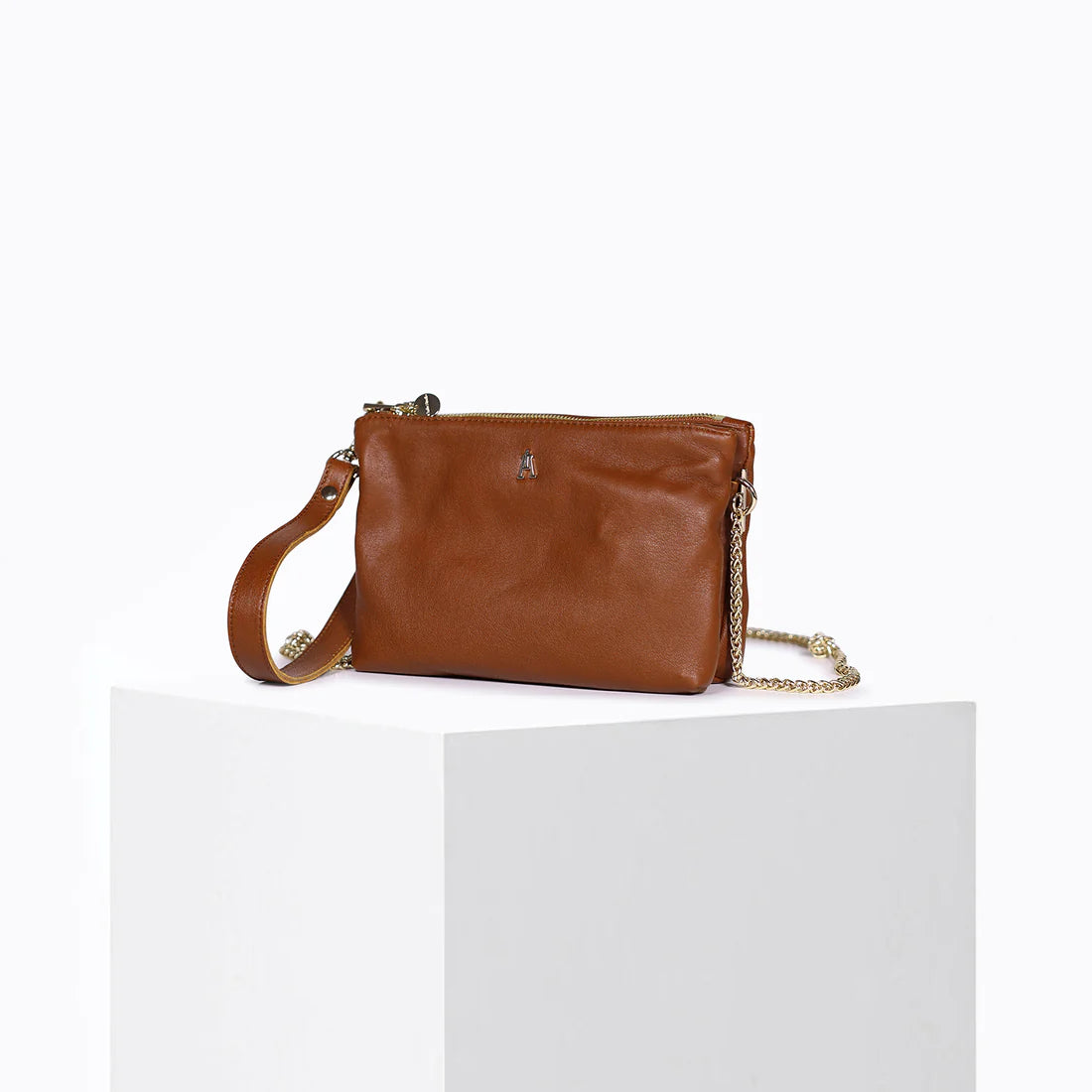 Pochette bandoulière - Duo Cognac