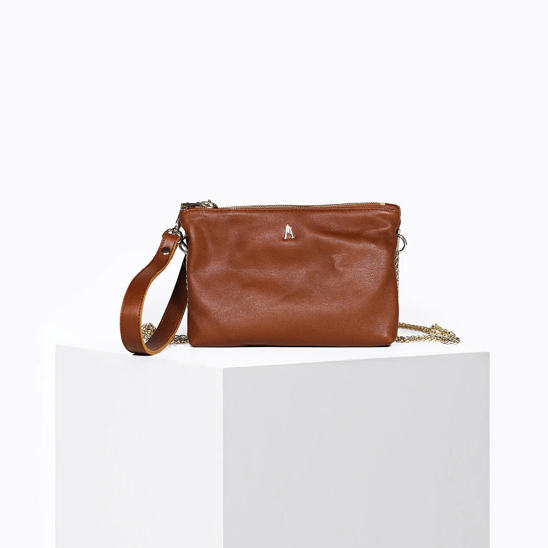 Pochette bandoulière - Duo Cognac